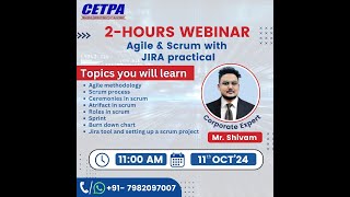 Agile and Scrum with JIRA Practical  Webinar [upl. by Eudosia]