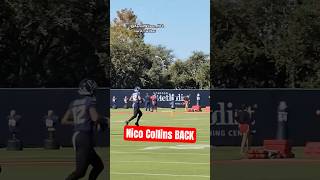 Texans WR Nico Collins Back And At Practice [upl. by Phionna379]