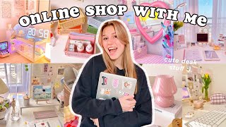 online shop with me for a desk makeover🛍 aesthetic room decor [upl. by Stine]