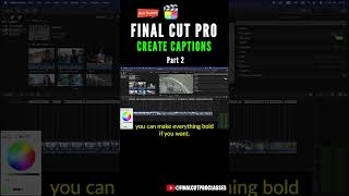 CREATING CAPTIONS IN FINAL CUT PRO finalcutprotutorial fcp finalcutpro fcpxtutorial fcpx [upl. by Aisayt]