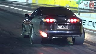 Supra Drag Race Compilation Best of Toyota Supra Drag Race Compilation SUPRA 3000 HP VS WORLD [upl. by Eicnarf541]