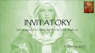 Liturgy of Hours Invitatory and Lauds 09 Oct 2024 [upl. by Nottarts]