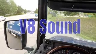 28 V8 Sound Scania T164 T500 with headmounted GoPro POV vlog [upl. by Bernita]