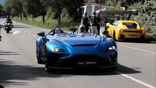 Aston Martin V12 Speedster One of 88  StartUp Exhaust sound amp Loading Into Truck [upl. by Notsej330]