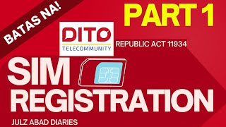 Vlog 24  How To Register DITO Sim Republic Act 11934  DITO Sim Registration [upl. by Retsim]