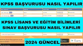 2024 KPSS Başvuru Nasıl Yapılır  KPSS Lisans Eğitim Bilimleri ve ÖABT Başvurusu [upl. by Onitnerolf]