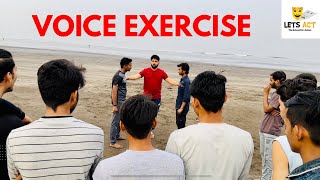 Voice Exercise with Students of LetsAct1  Acting Class at Beach by Vinay Shakya [upl. by Trenton]