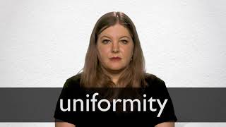 How to pronounce UNIFORMITY in British English [upl. by Notna585]