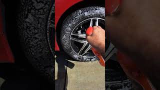 Just the right amount of Foam Griots Wheel tire amp Mat cleaner shorts [upl. by Cleo490]