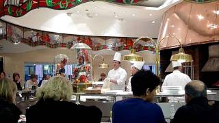 The singing chef at Harrods pizzeria [upl. by Engapmahc]