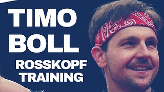 TIMO BOLL and COACH ROSSKOPF Training  Rare Private Record [upl. by Pontias]