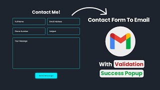 How to Make Working Contact Form using Javascript  Receive Form Data on Email [upl. by Janeta631]