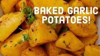 Baked Garlic Potatoes How to make the best garlic potatoes bakedpotatoes potatoesrecipe [upl. by Verge]