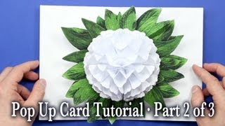 Flower Pop Up Card Tutorial Part 2 of 3 [upl. by Yekciv595]