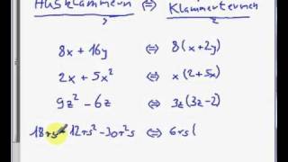 Ausklammern Tutorial [upl. by Lissa]