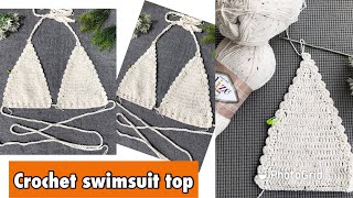 HOW TO CROCHET A NOVA SWIMSUIT TOP crochetpattern [upl. by Lamrert]