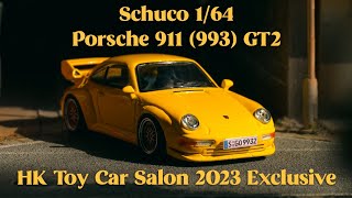 Schuco 164 — Porsche 911 993 GT2 quotHK Toy Car Salon 2023quot  REVIEW [upl. by Esra253]