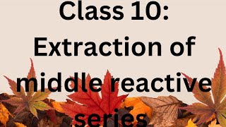 Class 10  Extracting metals middle in the reactivity series [upl. by Field85]