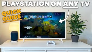 HOW TO play PS4  PS5 on ANY TV Playstation Step by step guide [upl. by Rbma369]