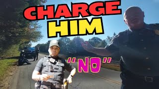 CHIEF OUT OF HIS JURISDICTION GETS MAD COP WONT CHARGE HIM [upl. by Barn]