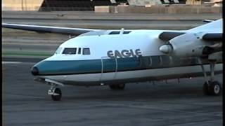 Eagle Jet Charter Fokker F27200 Friendship Departing BUR [upl. by Reemas]