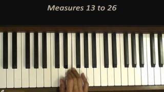 Satie Gnossienne 5 Piano Tutorial RH SLOW [upl. by Idarb]