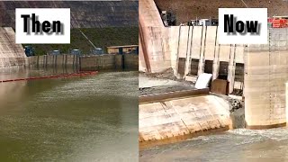 Dam removal dam flood gates opening amp dam sediment flushing [upl. by Tammany]