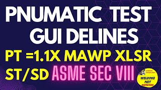 Pneumatic test procedure guidelines ASME SEC VIII [upl. by Brockwell]