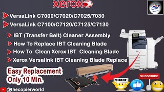 How To Replace The Transfer Belt Assembly On Xerox Versa Link C7020C7025C7030C7120C7125C7130 [upl. by Zachariah]