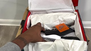 Jordan Retro 3 Black Cement Unboxing [upl. by Oric]