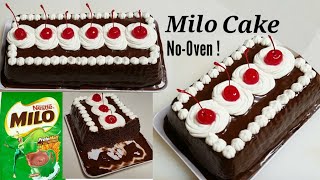 NoOven MILO CAKE  DIY MILO CAKE  How to Make Milo Cake at Home [upl. by Oraneg]