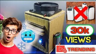 Mini Air Cooler  Mini AC  Science project TechInLk miniairconditioner aircooler ac [upl. by Aikel]