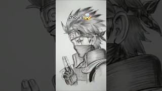 Kakashi drowing in 5sec 30sec 10min 2hour shortskakashi viral arteasydrawing quickdrawing [upl. by Zola763]