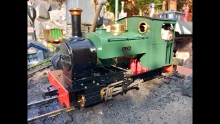 A very warm day at Tyler Falls a live steam sm32 16mm scale garden railway [upl. by Stets301]