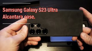 Samsung Galaxy S23 Ultra Alcantara MagSafe Sancore case test [upl. by Haimes]