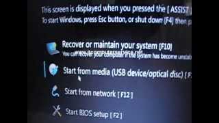 How to Boot to VAIO CARE Rescue Mode on a Sony Laptop with Windows 8 [upl. by Akinad]