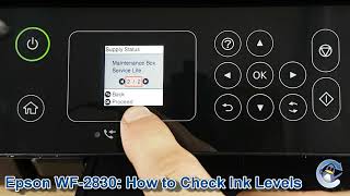 Epson WorkForce WF2830 How to Check Estimated Ink Levels [upl. by Eelsha]