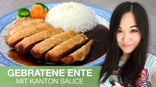 REZEPT knusprig gebratene Ente mit Kanton Sauce  Entenbrust Kanton Art  chinesisches Essen [upl. by Aneleairam]