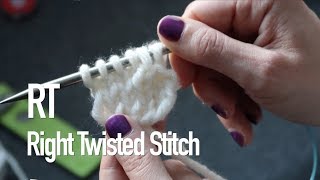 RT  Right Twisted Stitch  Continental Style ❤︎ TUTORIAL How I ❤︎ knitting ILove [upl. by Odnama165]