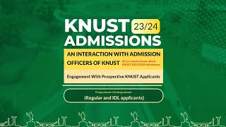 KNUST 20232024 ADMISSIONS  AN INTERACTION WITH ADMISSION OFFICERS OF KNUST [upl. by Antsirhc650]