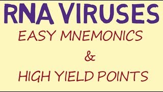 RNA Viruses  Easy Mnemonics amp High Yield Points [upl. by Fleur]