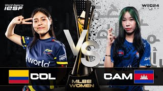 MLBB WOMEN  COLOMBIA vs CAMBODIA  GROUP STAGE  IESF WEC24  DAY 1 [upl. by Krell805]