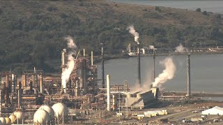 Level 1 flaring event reported at Chevron refinery in Richmond city officials say [upl. by Zoara]