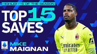 The best of Maignan’s season  Top Saves  Highlights of the Season  Serie A 202122 [upl. by Snevets]