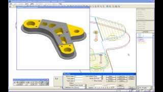 14  SmartCAM Toolpath for the drilled and counterbored features [upl. by Ozzy767]