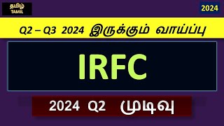 IRFC 2024 Q2  Q3 இருக்கும் வாய்ப்பு [upl. by Ailina]