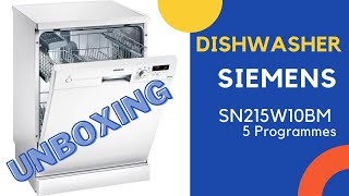 Dishwasher UNBOXING  Siemens  SN215W10BM 5 Programs [upl. by Justinian]