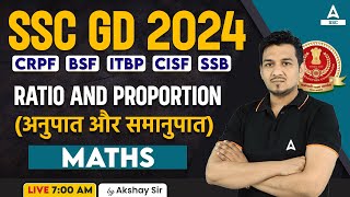 SSC GD 2024  SSC GD Math Class by Akshay Sir  SSC GD Maths Ratio and Proportion [upl. by Nerhe254]