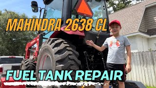 BIG HELP little helper  Tractor Fuel Tank Repair Using Epoxy [upl. by Amehsat]