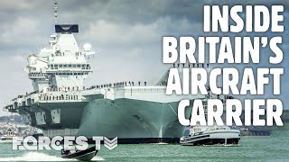 Up Close To Britain’s Most Powerful Warship HMS Queen Elizabeth  Forces TV [upl. by Sabine]